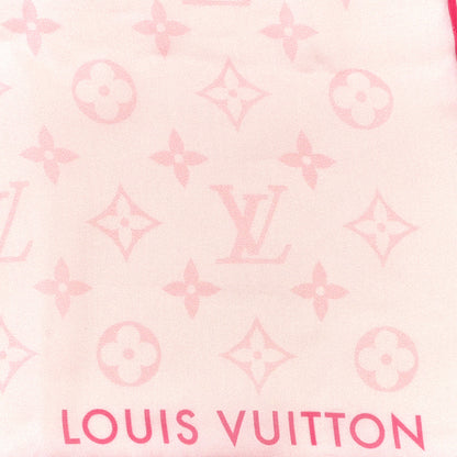 Louis Vuitton LV X TM Monogram Cherry Blossom Square Scarf Pink Red 2 of 3