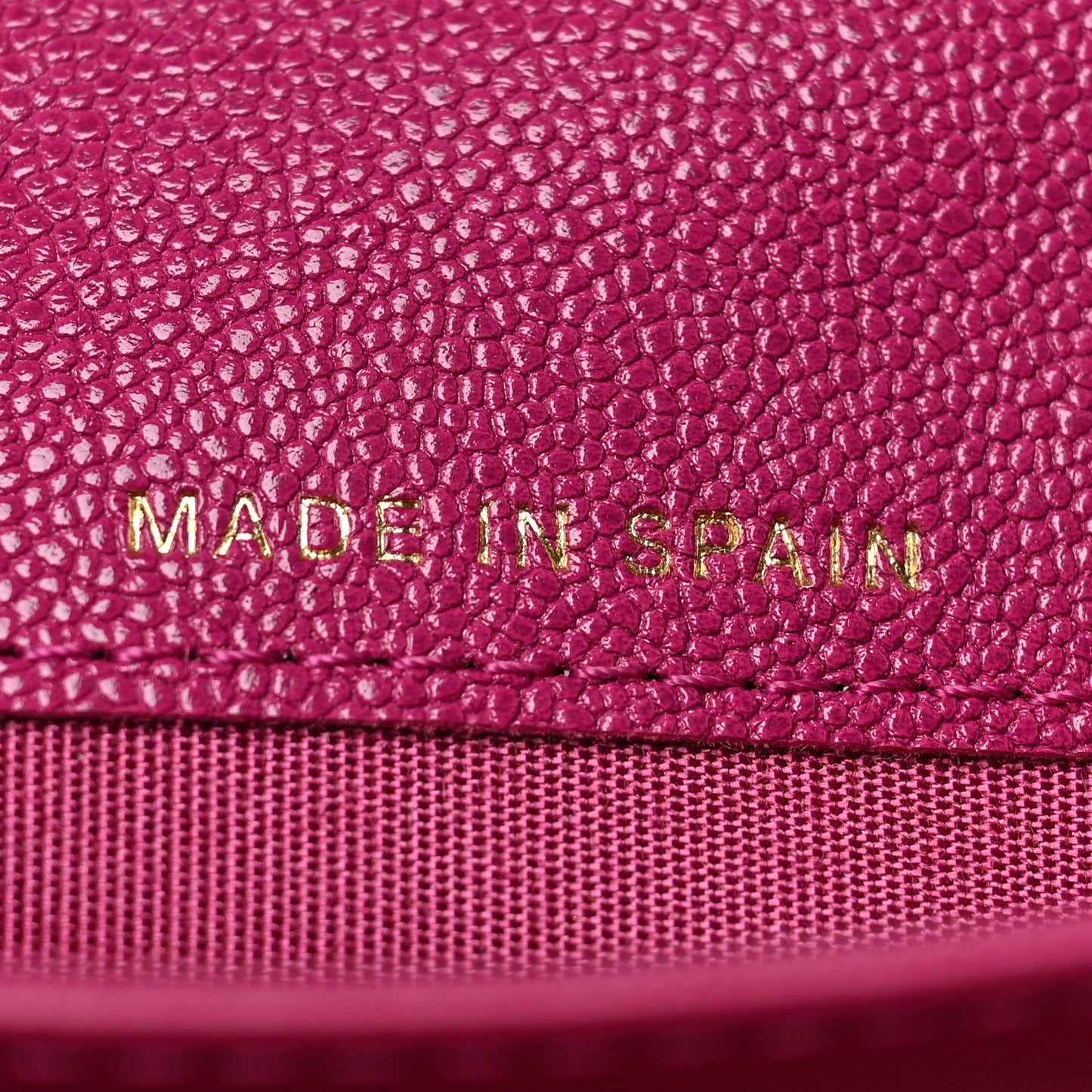 Caviar Quilted Large Boy Gusset Flap Wallet Fuchsia