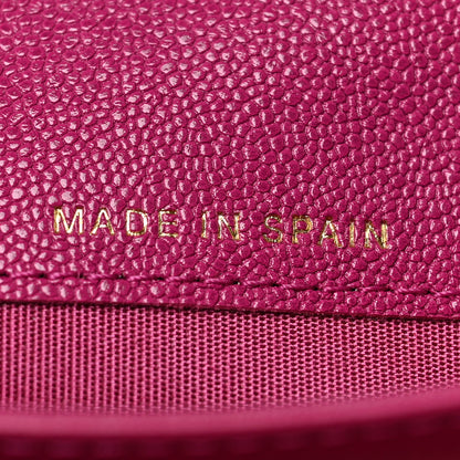 Chanel Caviar Quilted Large Boy Gusset Flap Wallet Fuchsia 7 of 9