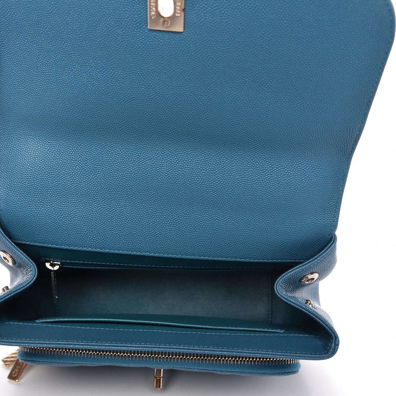 Chanel Caviar Quilted Medium Business Affinity Flap Blue 5 of 10
