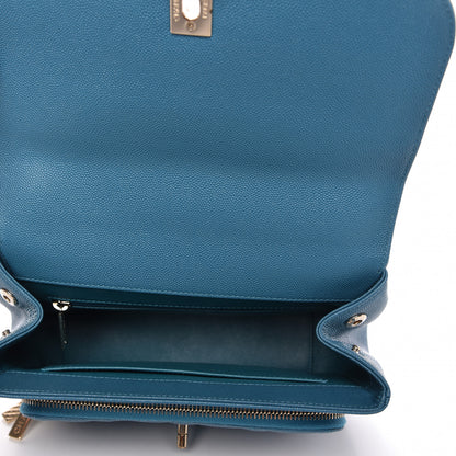 Chanel Caviar Quilted Medium Business Affinity Flap Blue 5 of 10