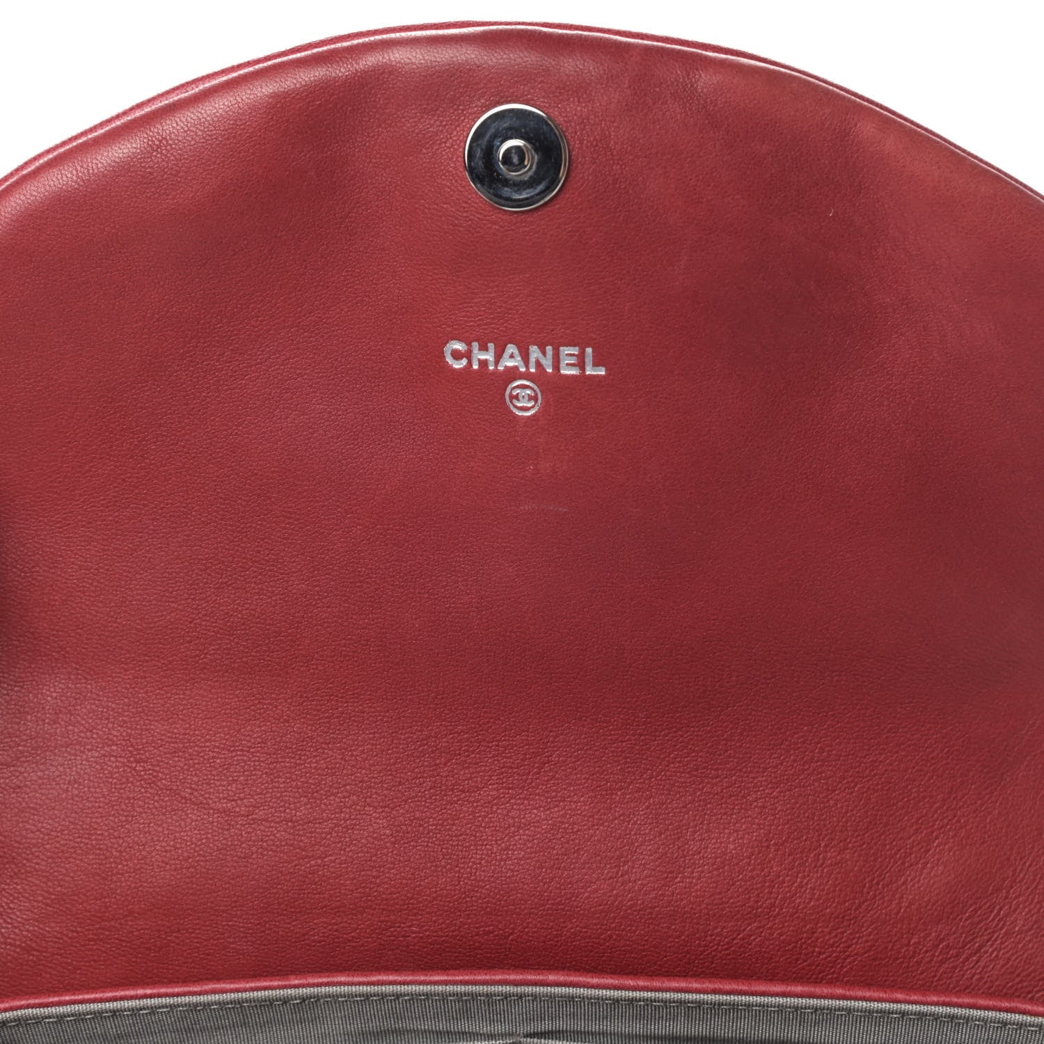 Chanel Lambskin Half Moon Wallet On Chain WOC Red 5 of 5