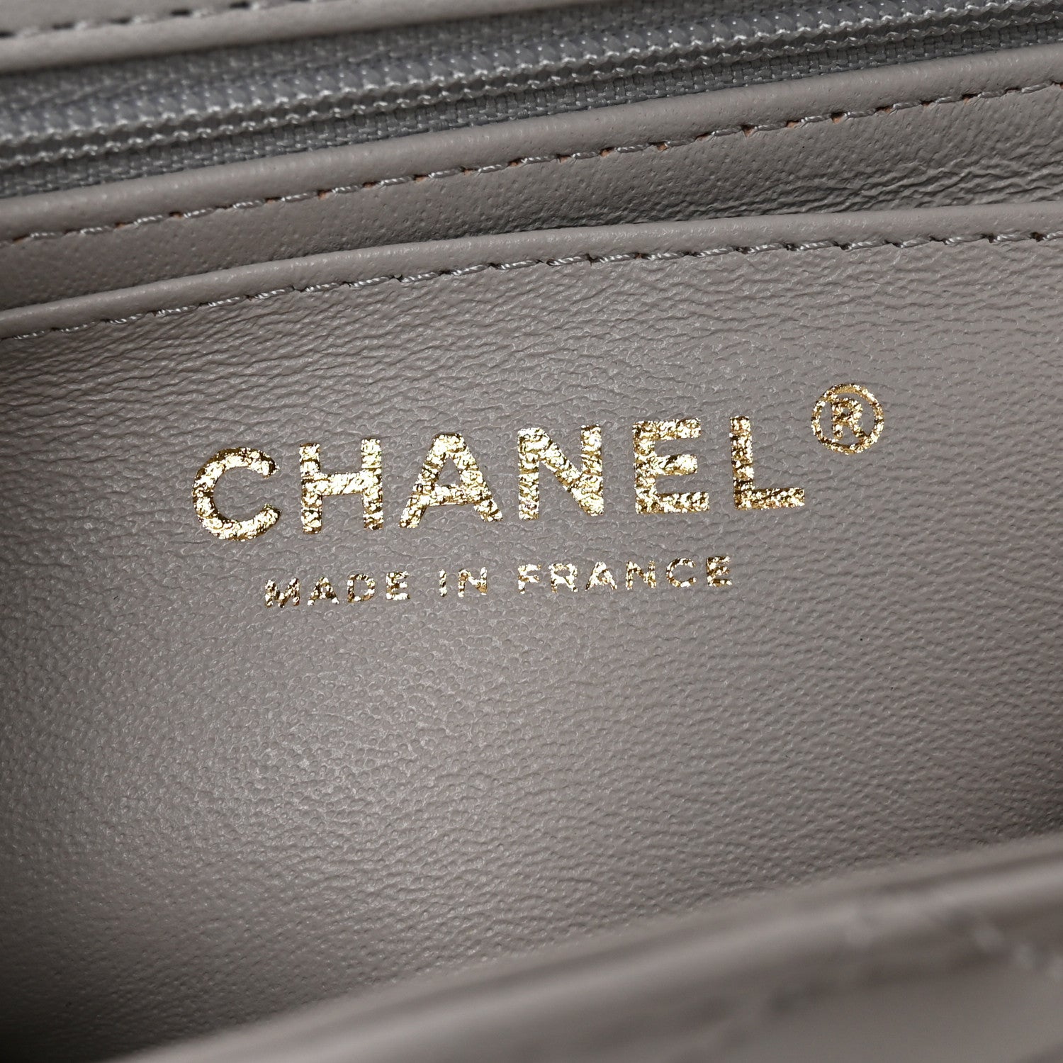 Chanel Lambskin Quilted Mini Top Handle Rectangular Flap Grey 6 of 11