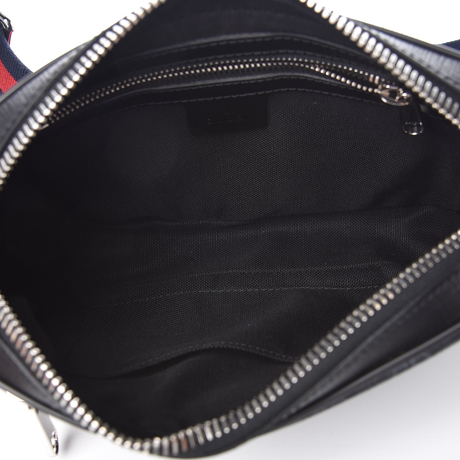 Gucci Soft GG Supreme Monogram Web Belt Bag Black Grey 7 of 9