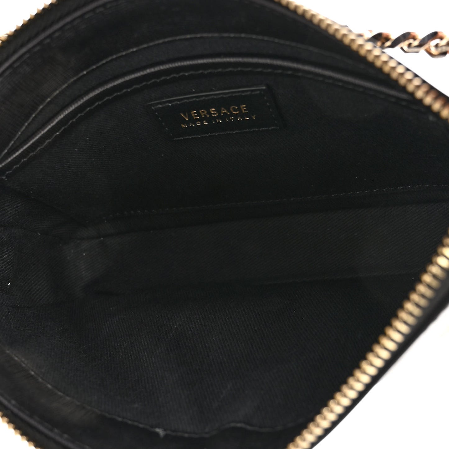 Saffiano Baroque Print La Medusa Crossbody Black