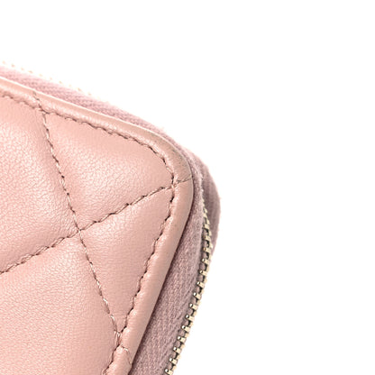 Chanel Lambskin Quilted Chanel 19 Vertical Zip Card Holder Wallet Light Pink 9 of 10