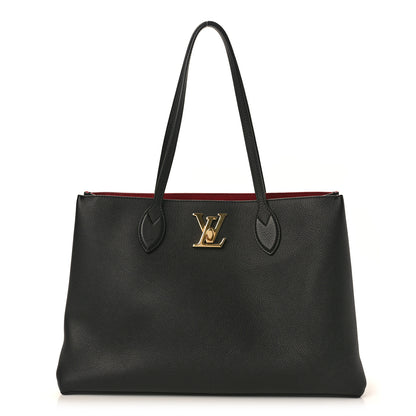 Louis Vuitton Grained Calfskin Lockme Shopper Black 1 of 14