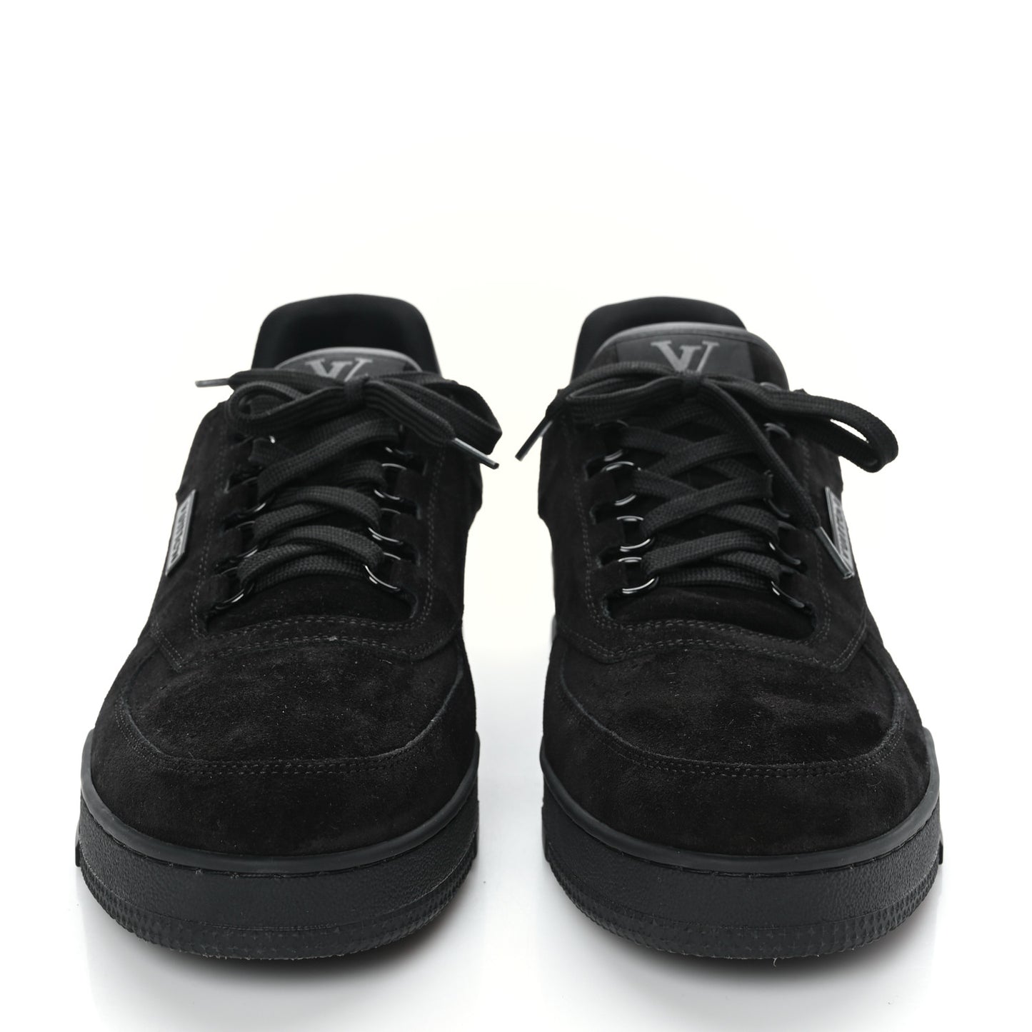 Suede Mens LV Trainer Sneakers 9.5 Black