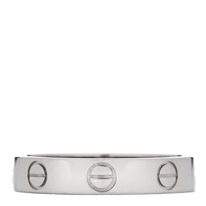 Cartier 18K White Gold 3.5mm LOVE Wedding Band Ring 51 5.75 1 of 4