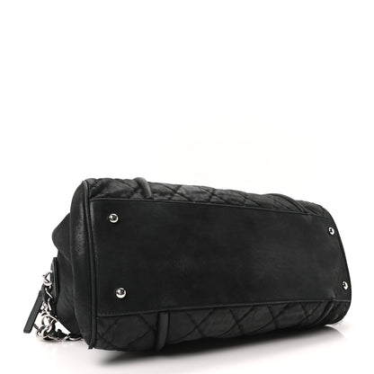 Chanel Iridescent Calfskin Quilted Relax CC Bowler Bag Black 4 of 10