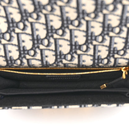 Christian Dior Oblique 30 Montaigne Flap Bag Blue 5 of 10