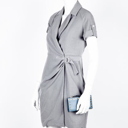 Valentino Garavani Calfskin Rockstud Continental Wallet London Stone 10 of 17