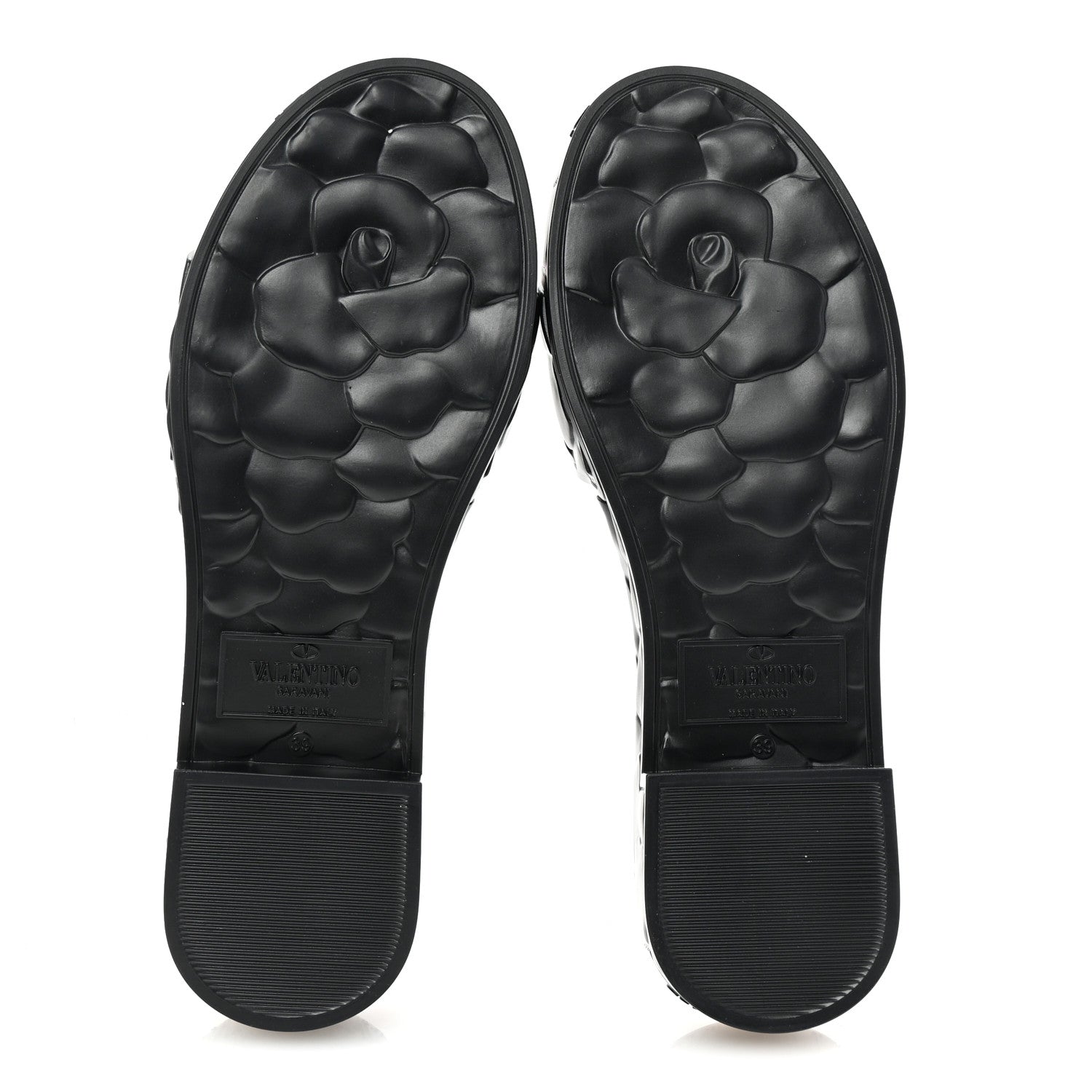 Valentino Garavani Rubber Atelier 03 Rose Edition 25/40mm Platform Slide Sandals 39 Black 6 of 8