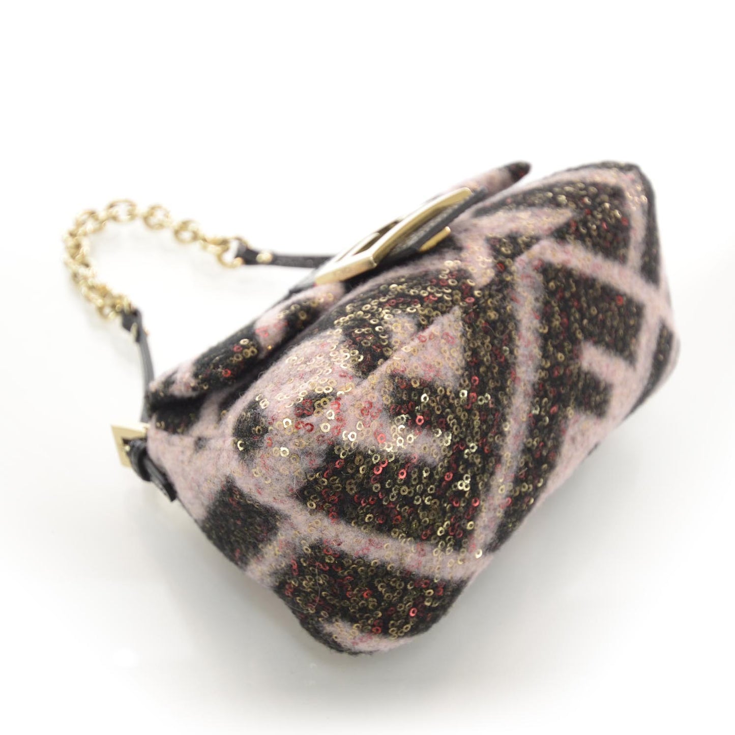 Wool Sequin Macro FF Diagonal Mini Mama Baguette