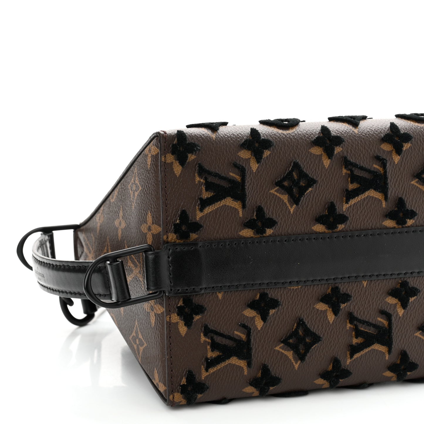 Monogram Tuffetage Triangle Messenger Black