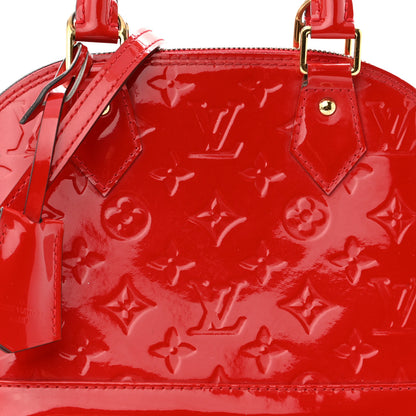 Louis Vuitton Vernis Alma BB Cherry 7 of 9