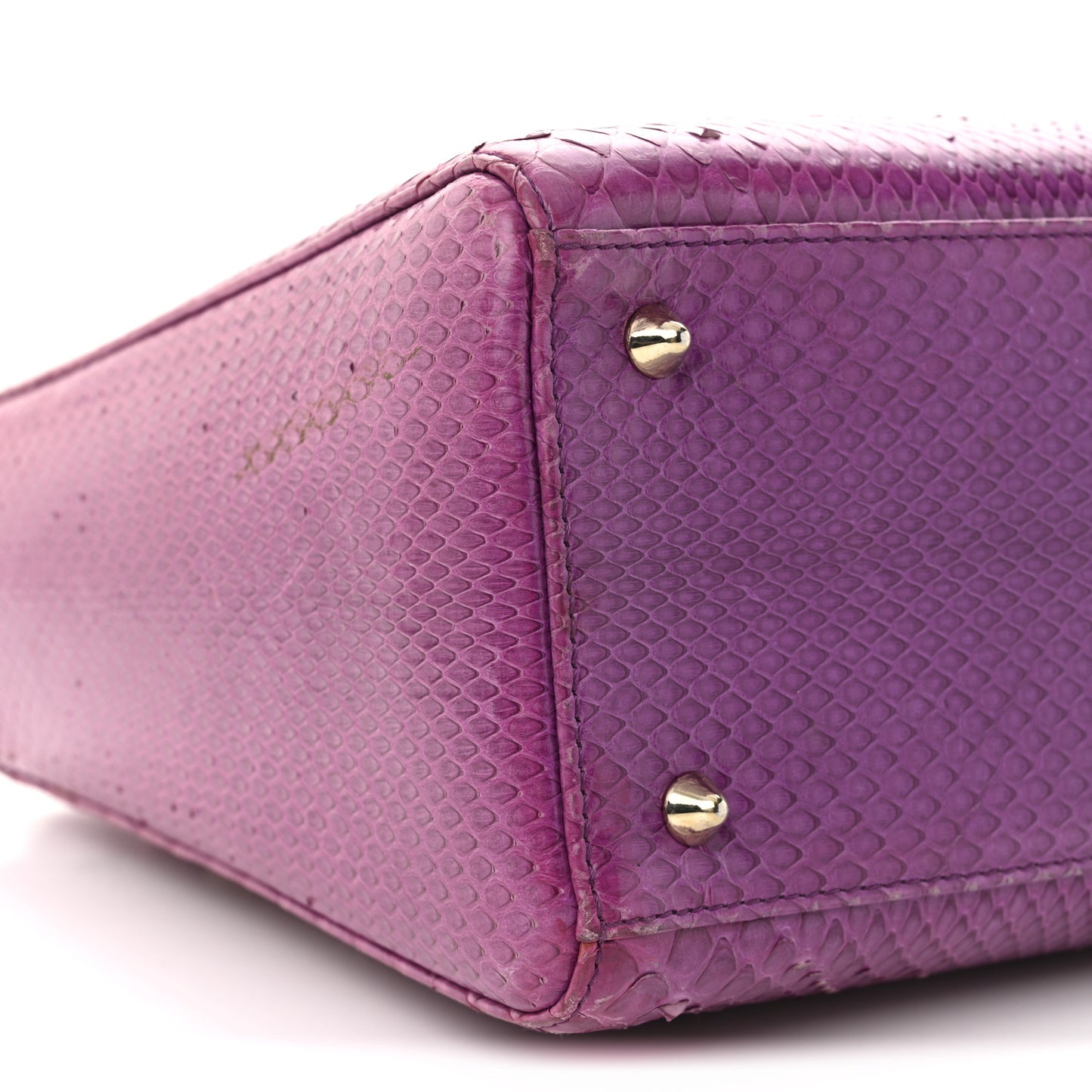 Snakeskin Medium Lady Dior Purple