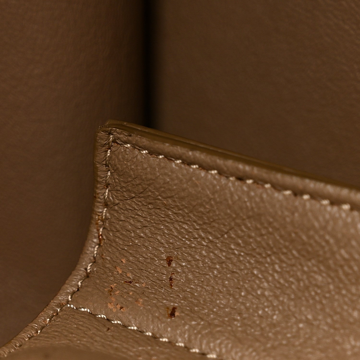 Celine Drummed Calfskin Suede Medium Trapeze Dune 11 of 11