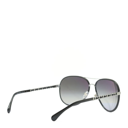 Chanel Polarized Pilot Winter Sunglasses 4219-Q Black 4 of 7