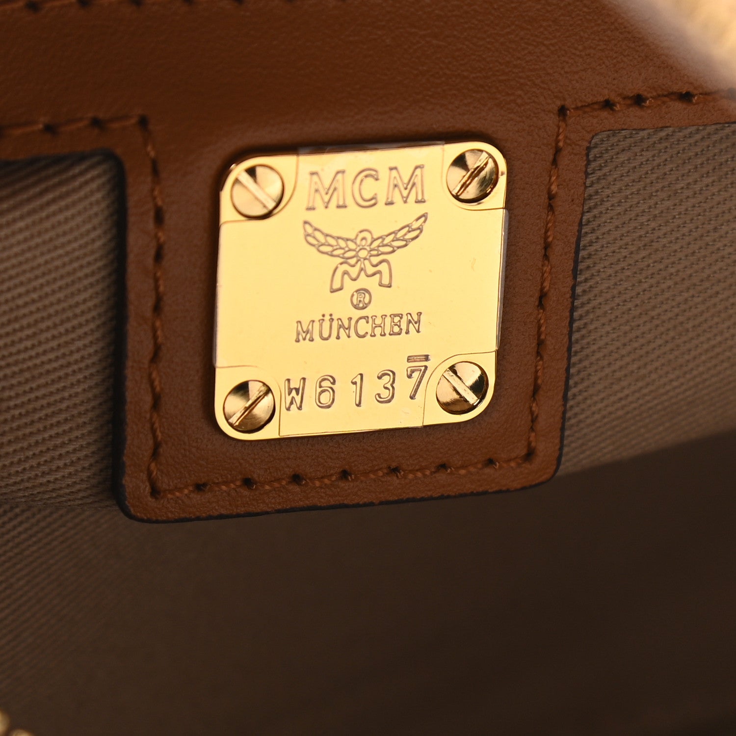MCM Visetos Hawaii Patch Small Stark Belt Bag Cognac 7 of 10