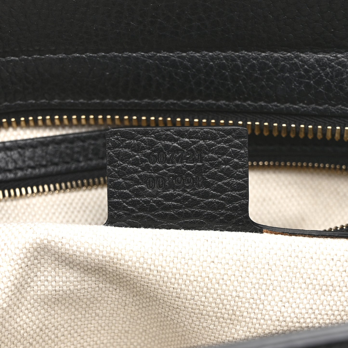 Dollar Calfskin Large Soho Top Handle Satchel Black