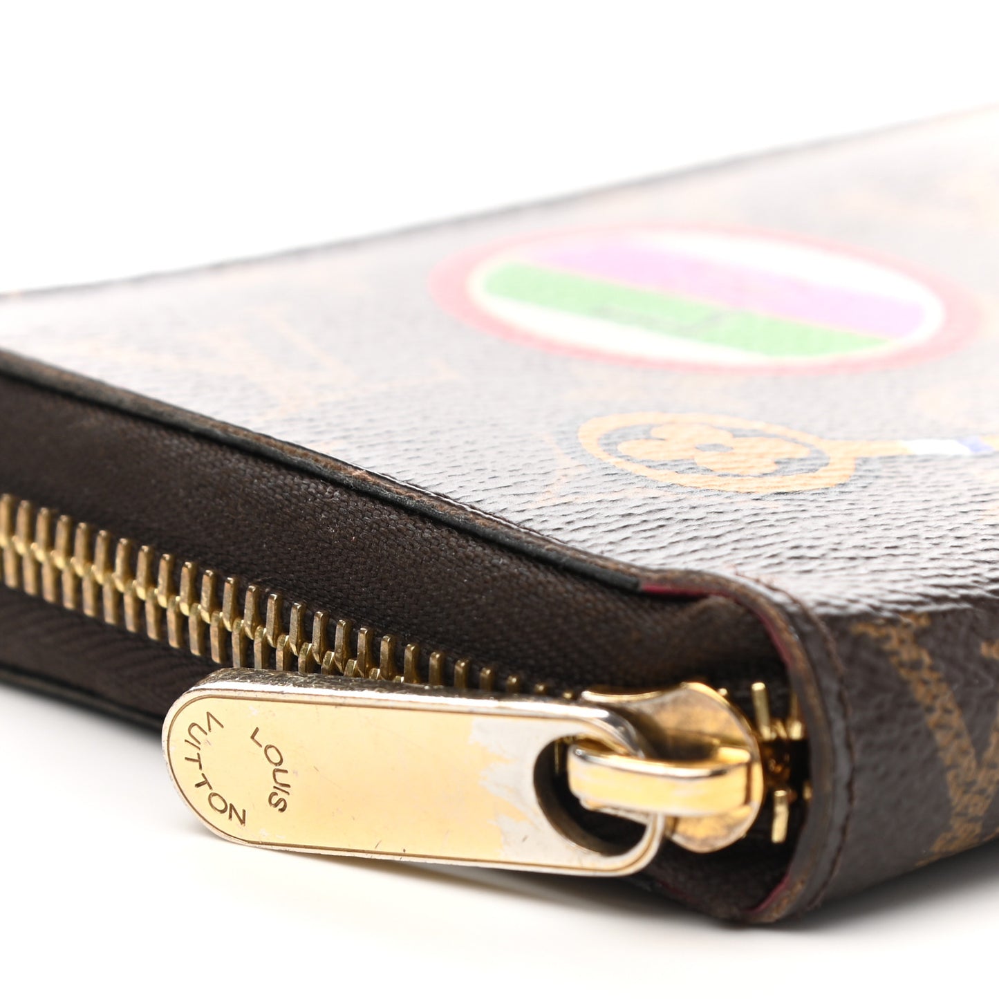 Monogram Travel Stickers Zippy Wallet