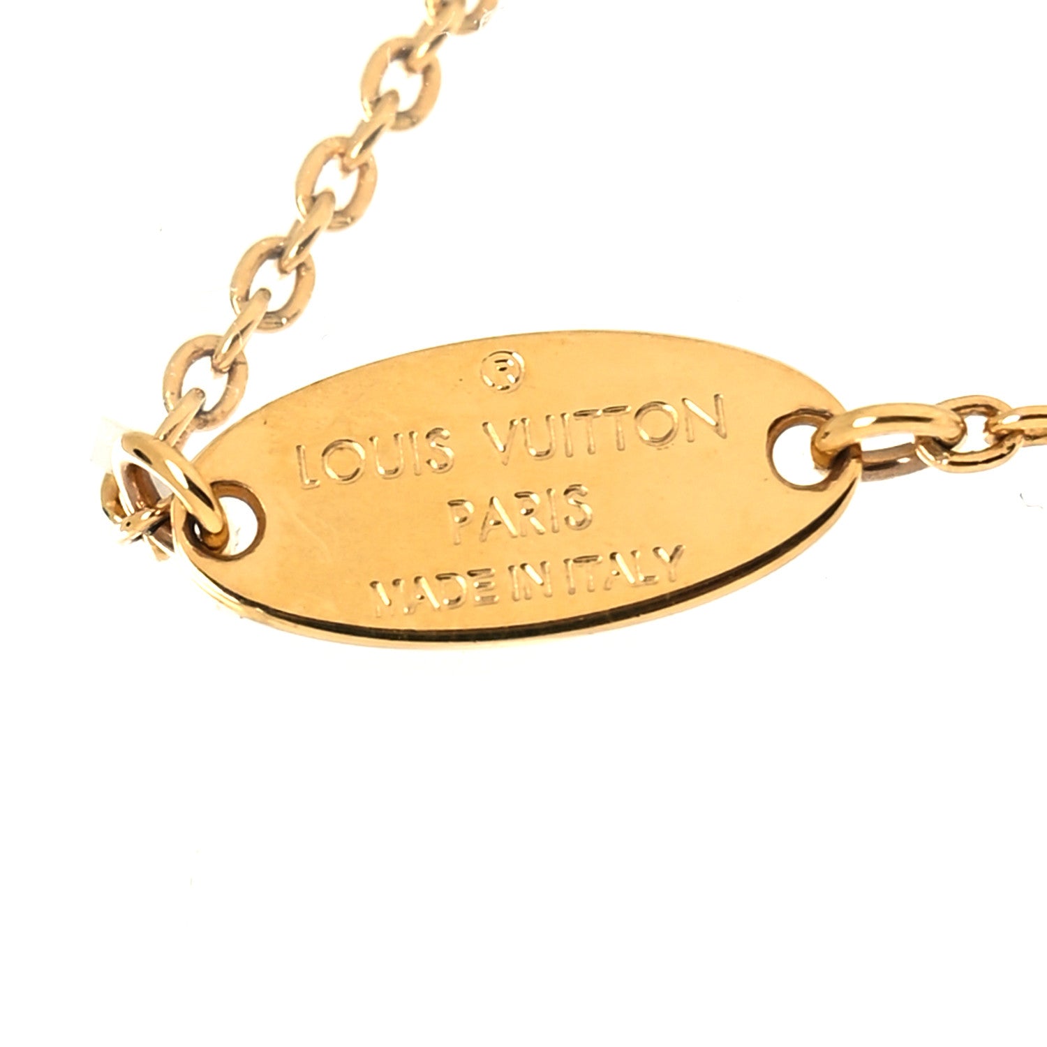 Louis Vuitton Enamel LV Iconic Necklace Gold Pink 5 of 6