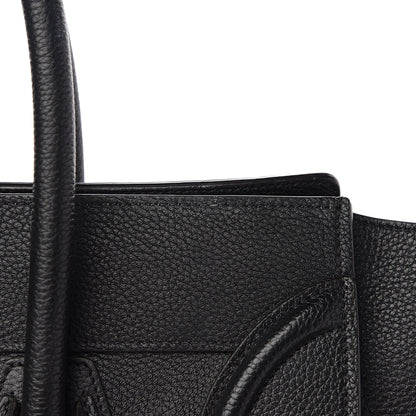 Celine Drummed Calfskin Mini Luggage Black 7 of 10