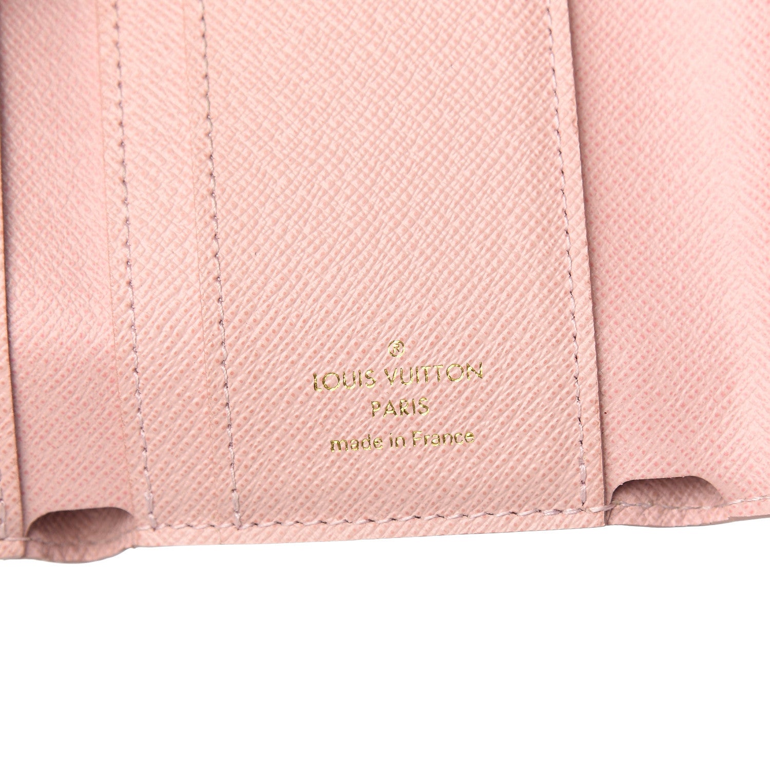 Louis Vuitton Damier Azur Studded Zoe Wallet Rose Ballerine 5 of 6