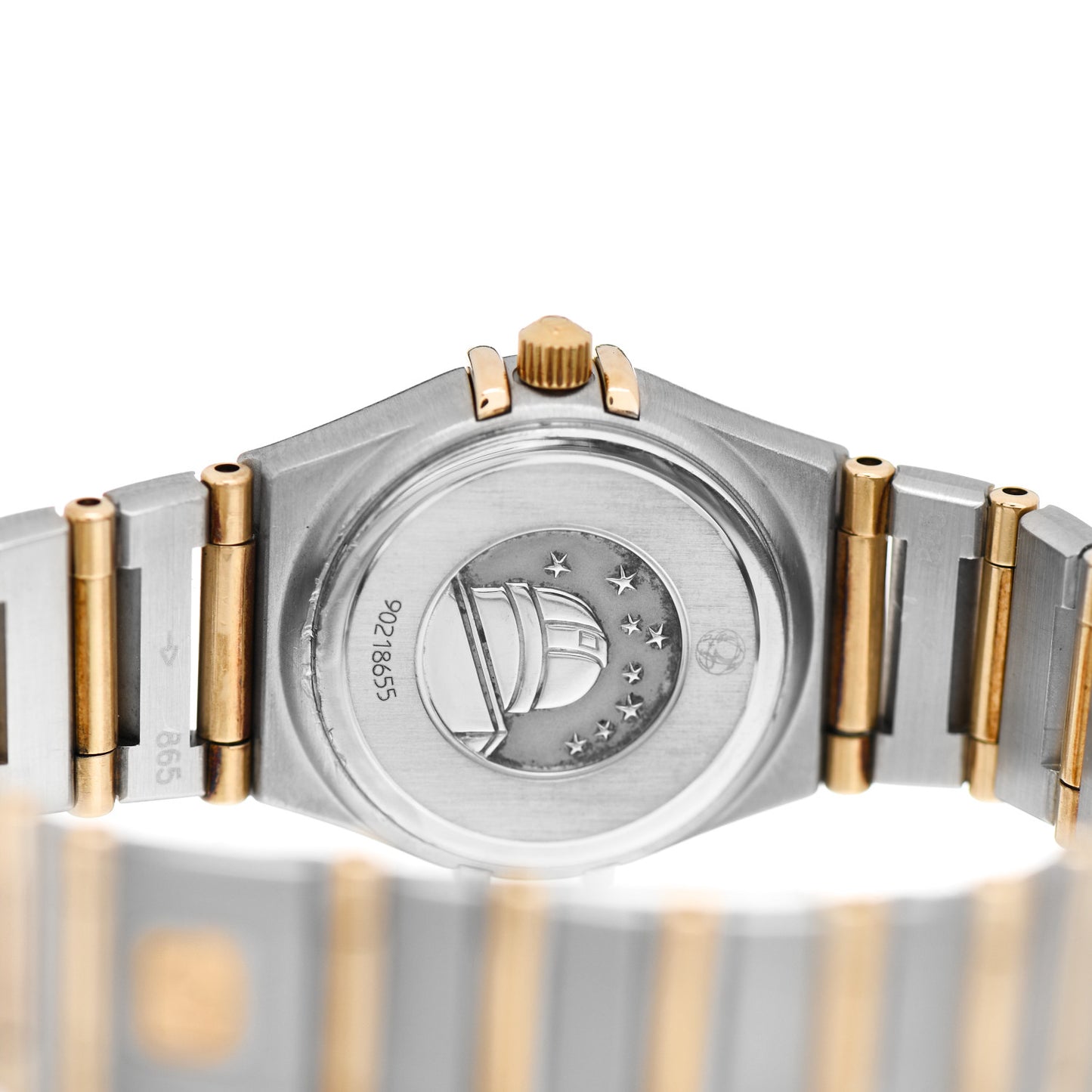 Stainless Steel 18K Yellow Gold Diamond Bezel 22mm Constellation Quartz Watch Champagne 1267.15.00