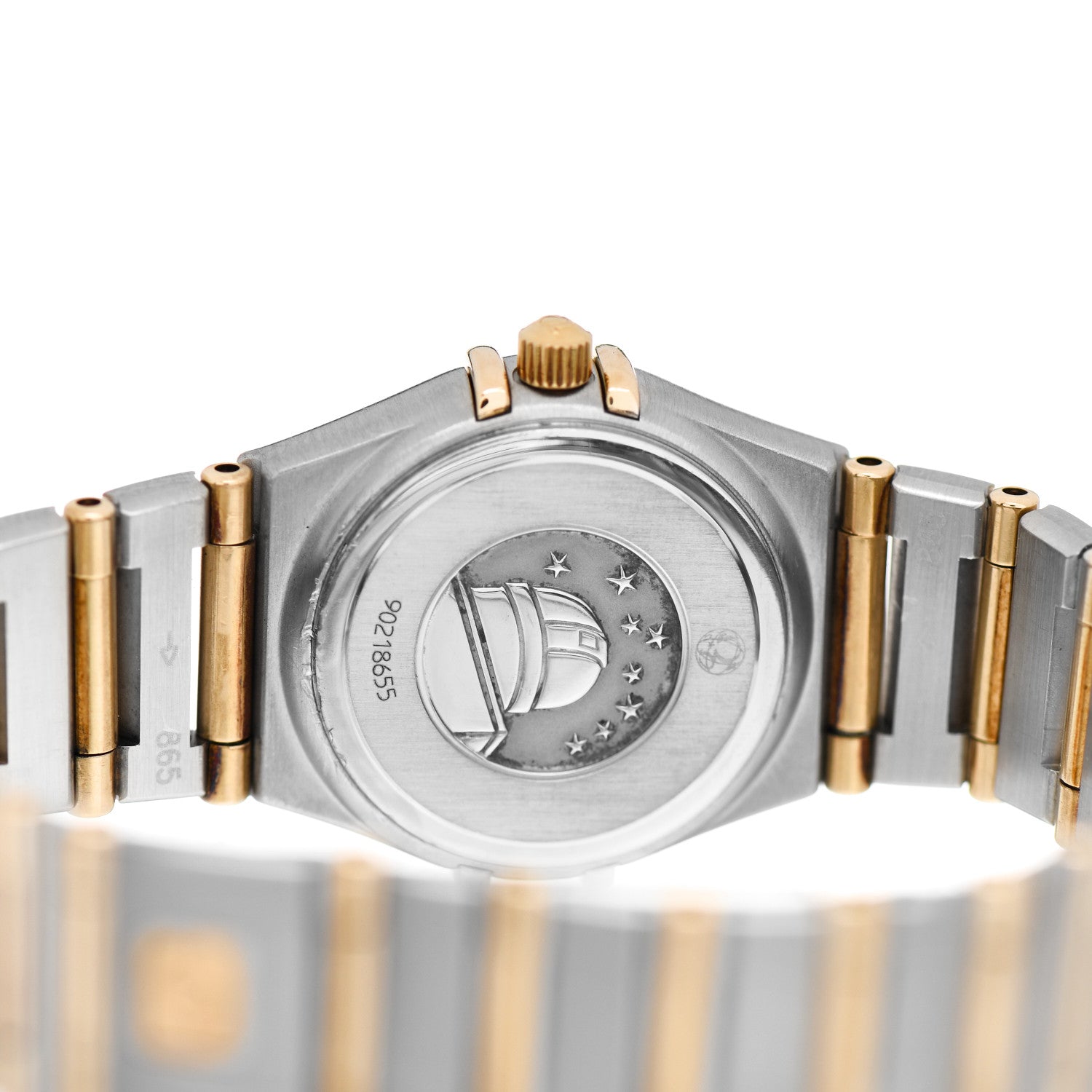 Omega Stainless Steel 18K Yellow Gold Diamond Bezel 22mm Constellation Quartz Watch Champagne 1267.15.00 4 of 4