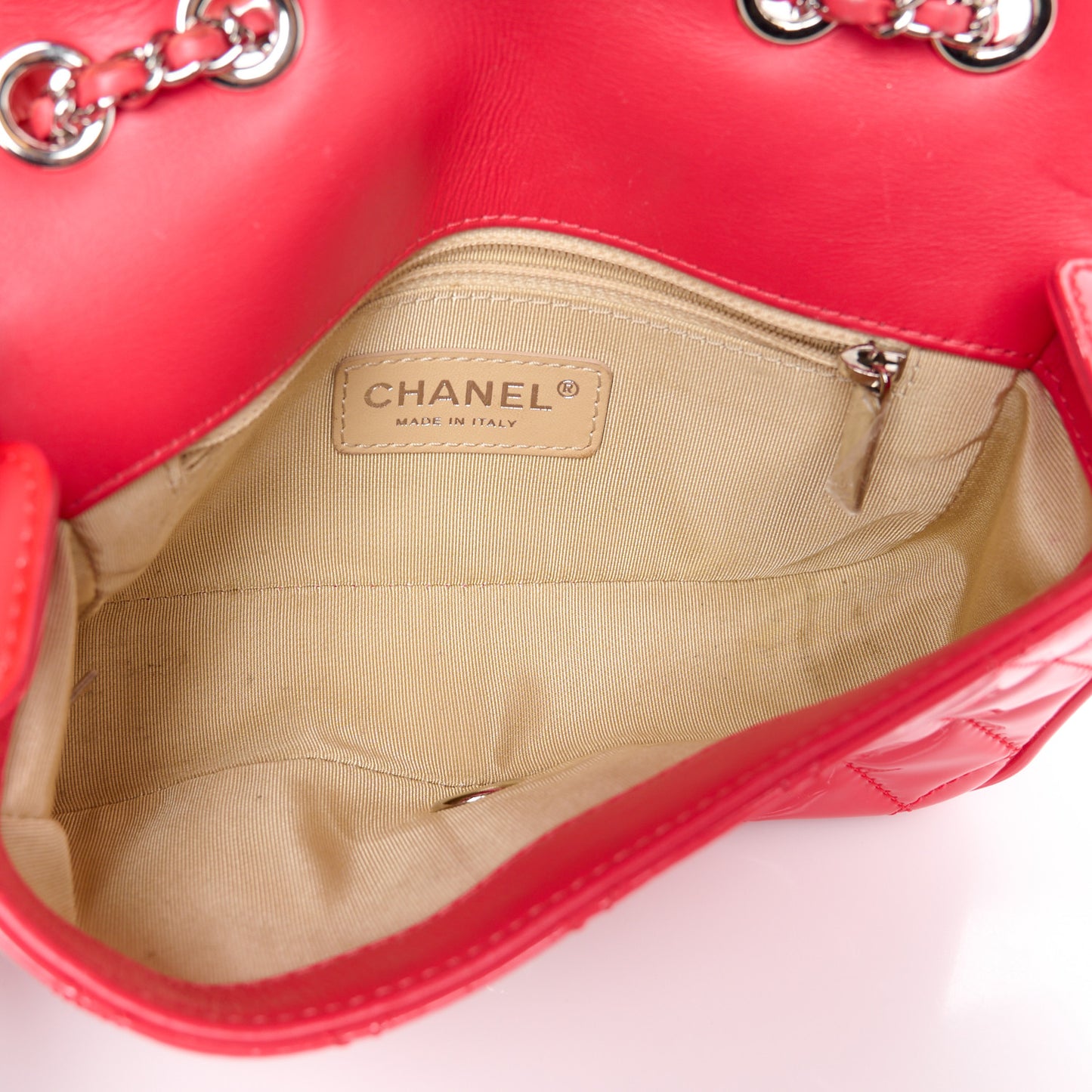 Patent Quilted Small Coco Boy Flap Pink