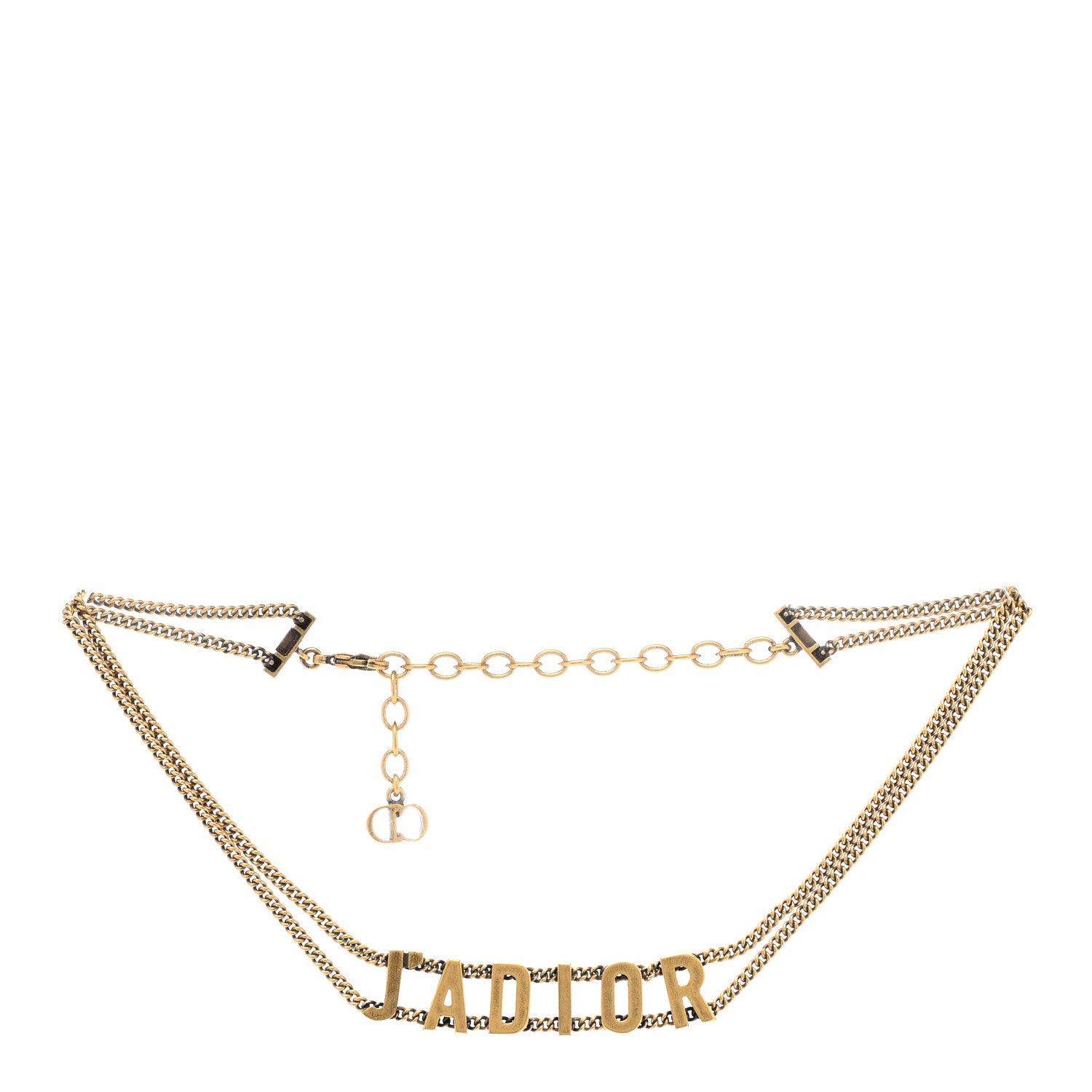 Christian Dior Metal J'Adior Choker Necklace Aged Gold 1 of 4