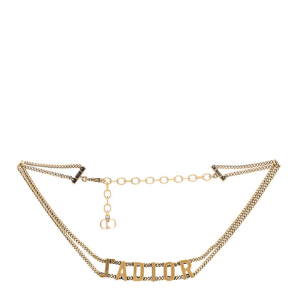 Christian Dior Metal J'Adior Choker Necklace Aged Gold 1 of 4