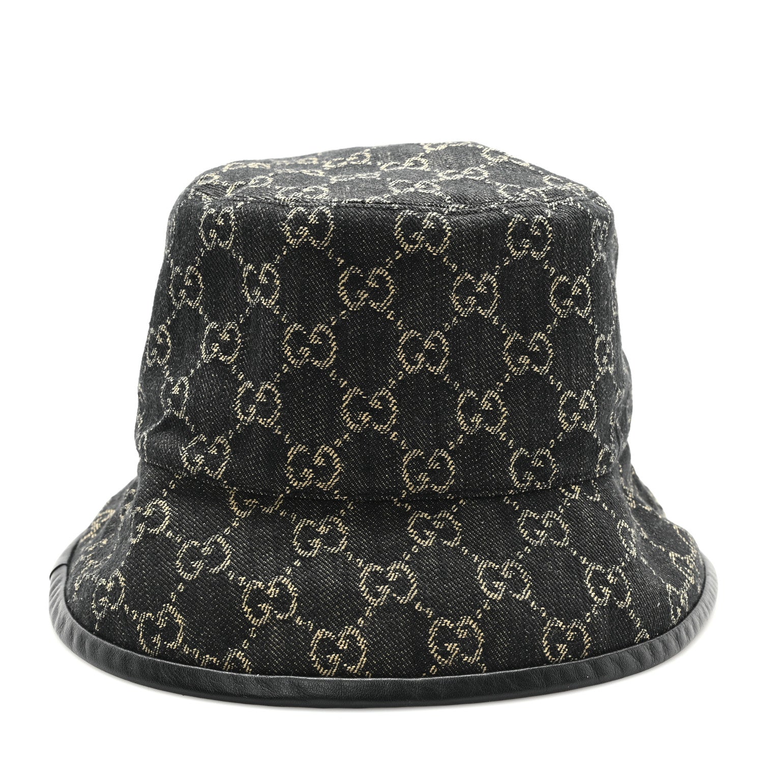 Gucci Jacquard Denim GG Monogram Oscar Bucket Hat M Black Ivory 4 of 10