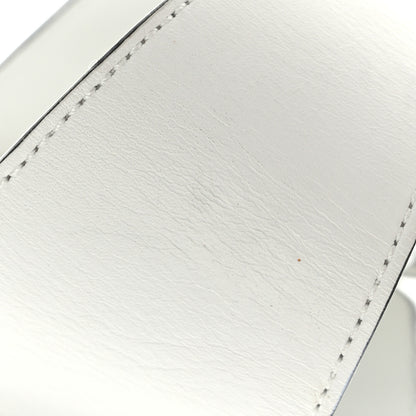 Prada Natural Calfskin Double Buckle 20mm Sandals 38.5 White 10 of 11