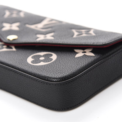 Louis Vuitton Empreinte Monogram Giant Felicie Pochette Black Beige 7 of 10