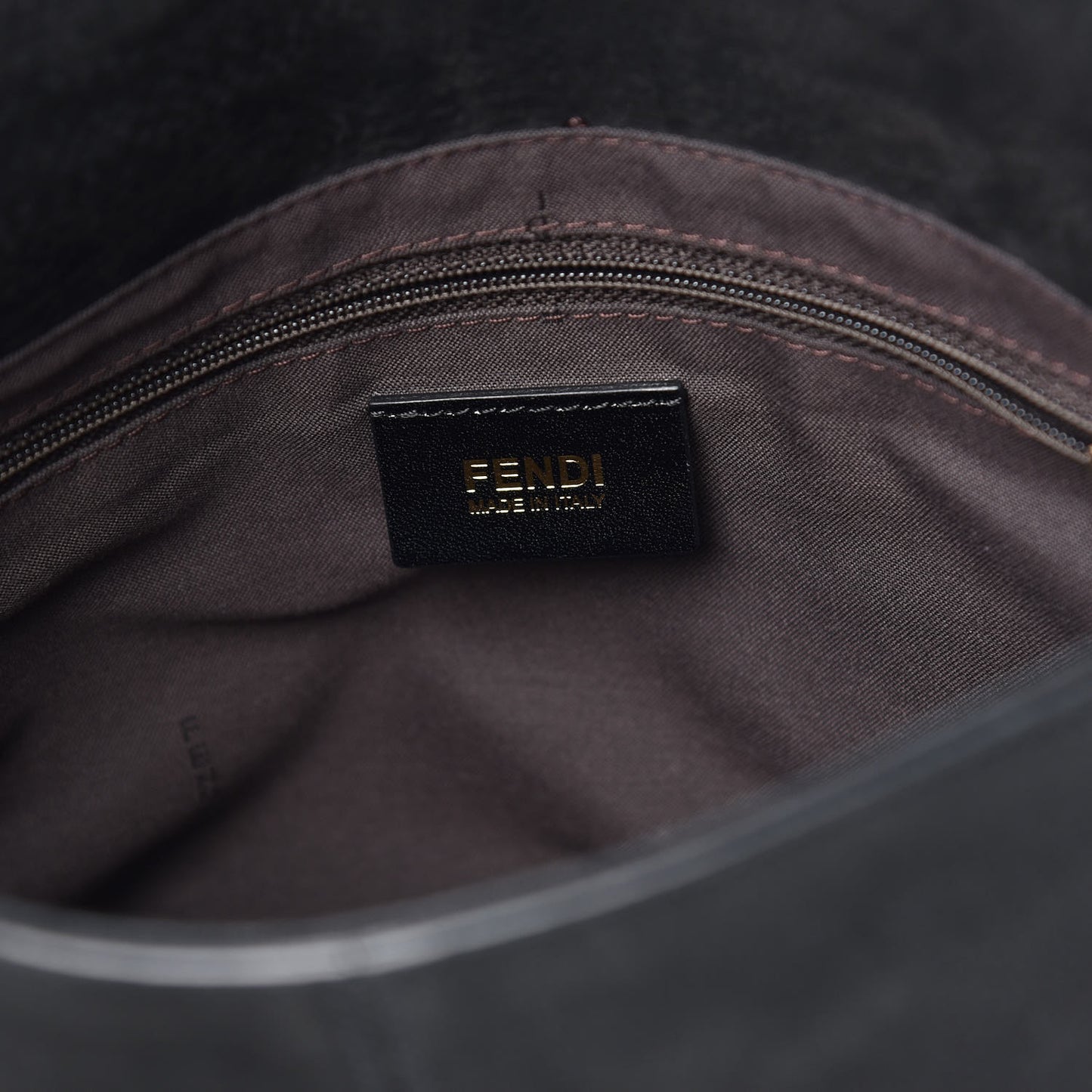 Metallic Nubuck Shoulder Bag Black