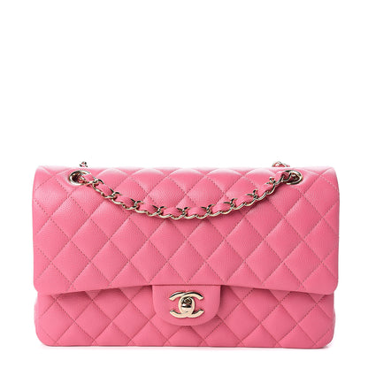 Chanel Caviar Quilted Medium Double Flap Pink 1 of 12