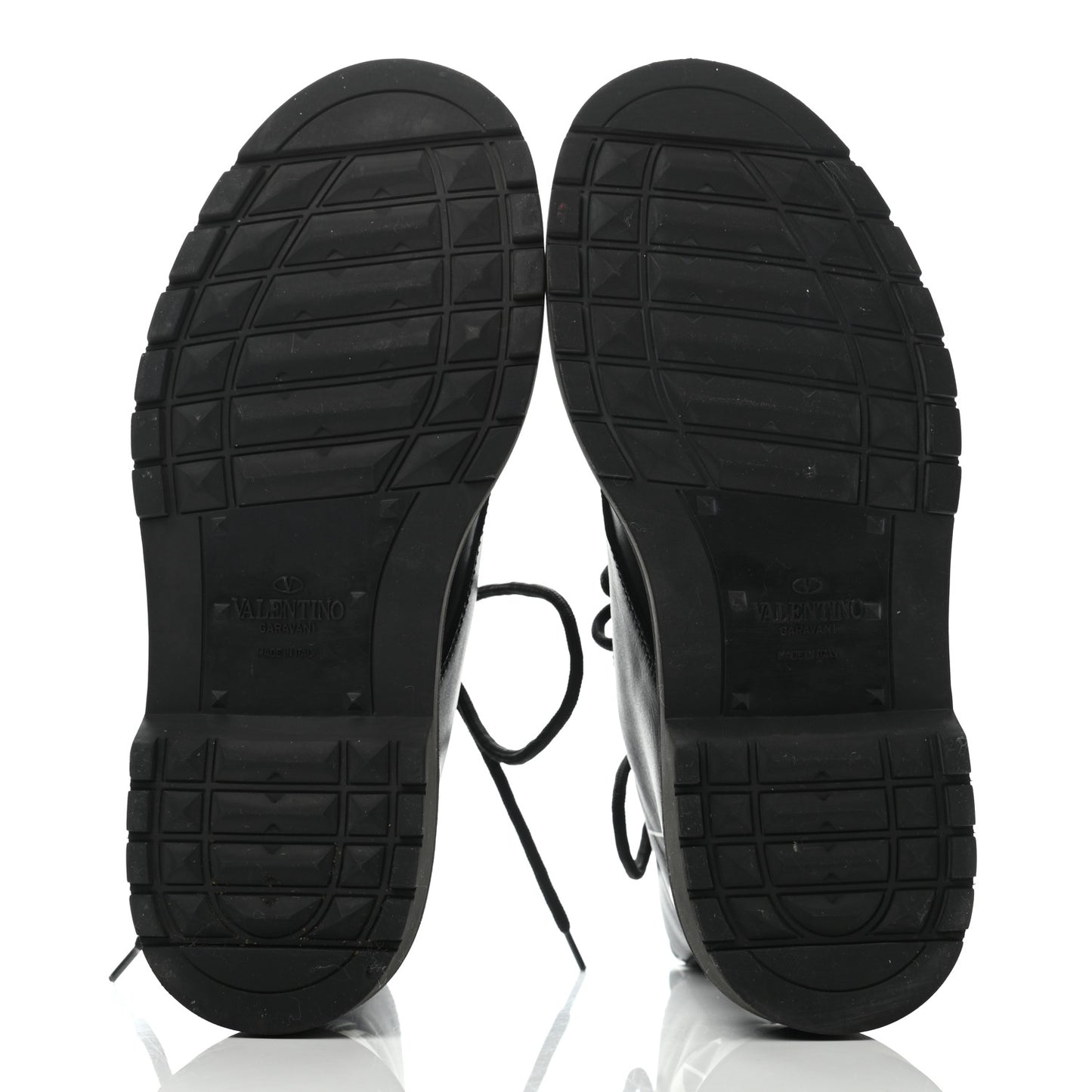 Calfskin VLTN 20mm Combat Boots 36.5 Black White