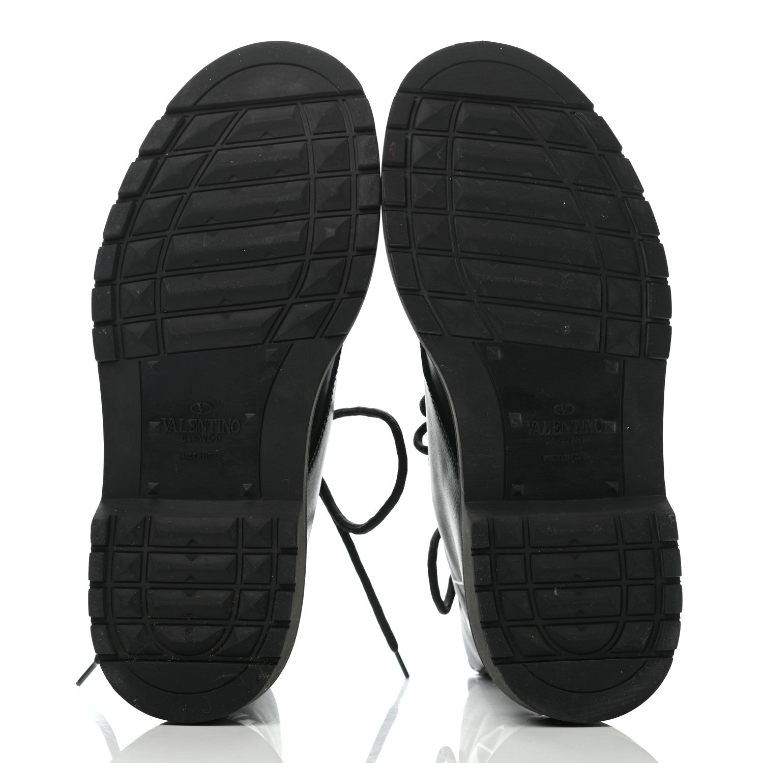 Valentino Garavani Calfskin VLTN 20mm Combat Boots 36.5 Black White 7 of 11
