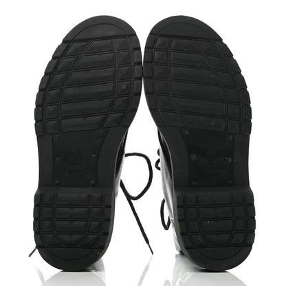 Valentino Garavani Calfskin VLTN 20mm Combat Boots 36.5 Black White 7 of 11