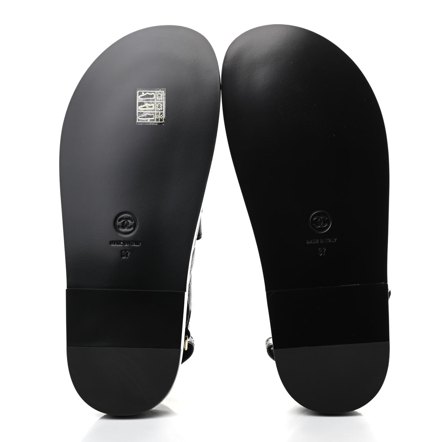 Grained Calfskin Velcro Dad Sandals 37 Black