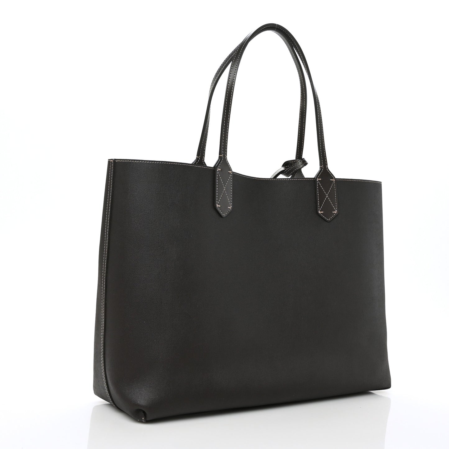 Calfskin GG Supreme Monogram Medium Reversible Tote Dark Brown