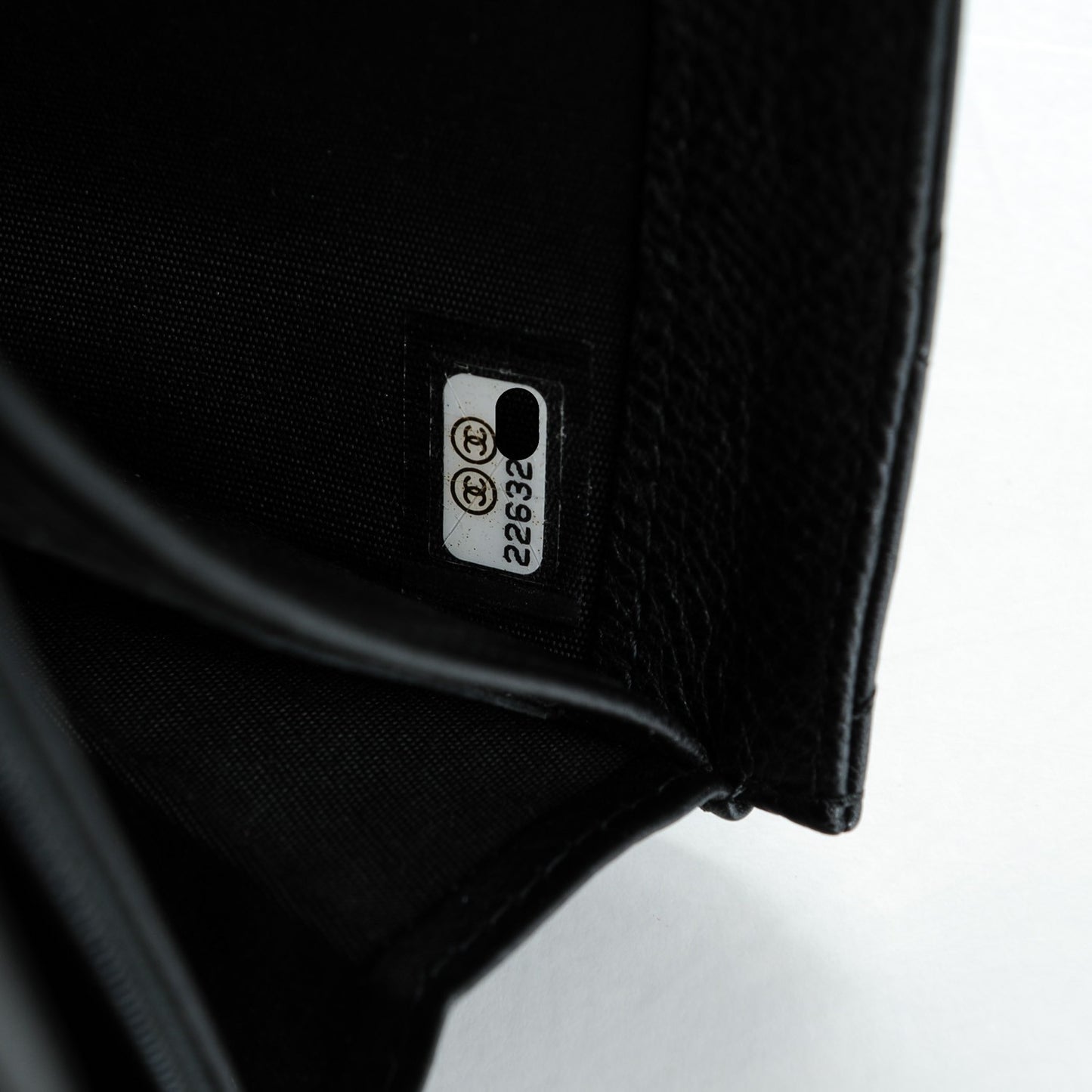 Calfskin Quilted Boy Chain Around Flap Wallet Black