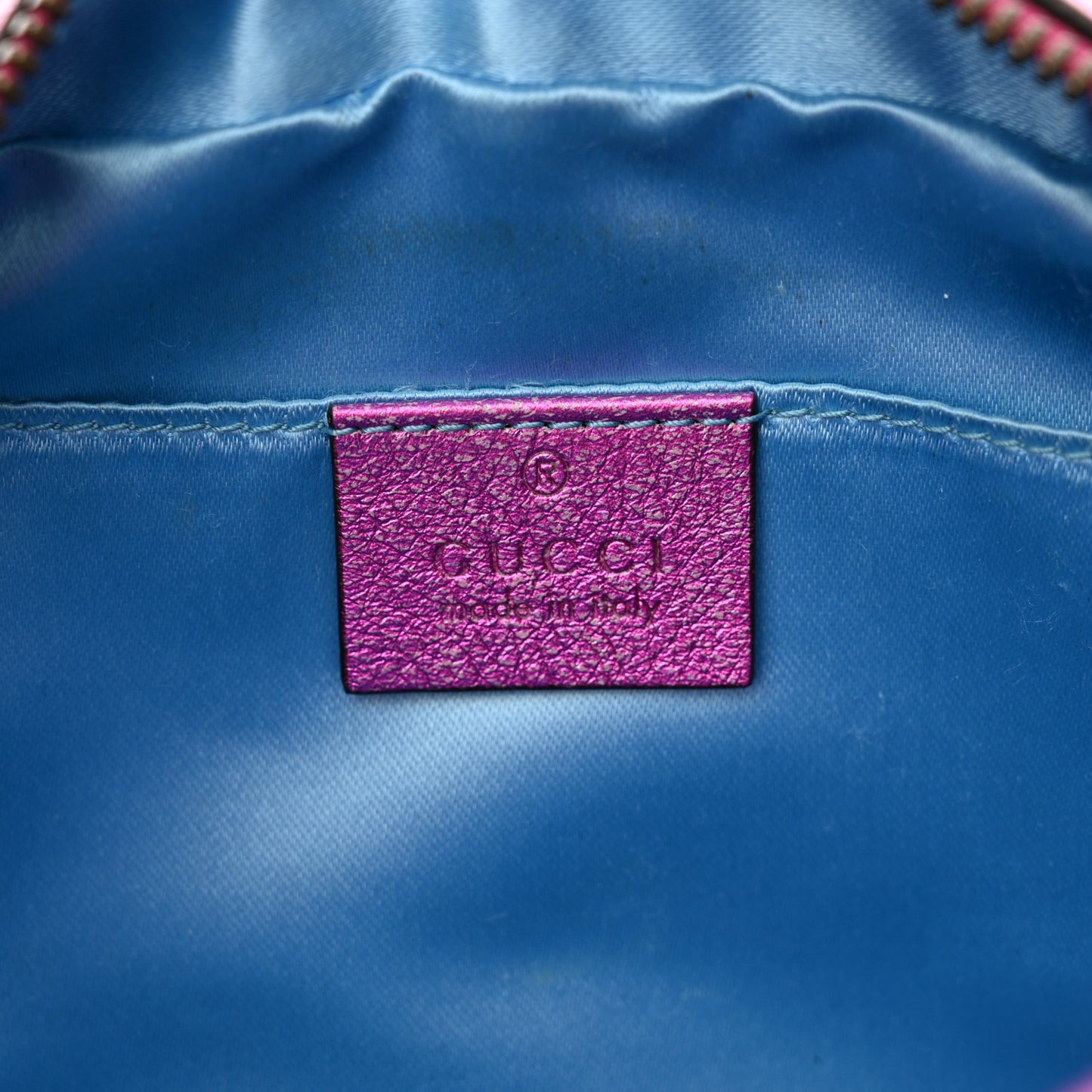Laminated Nappa Matelasse Small GG Marmont Chain Shoulder Bag Fuxia Rosso Rosa