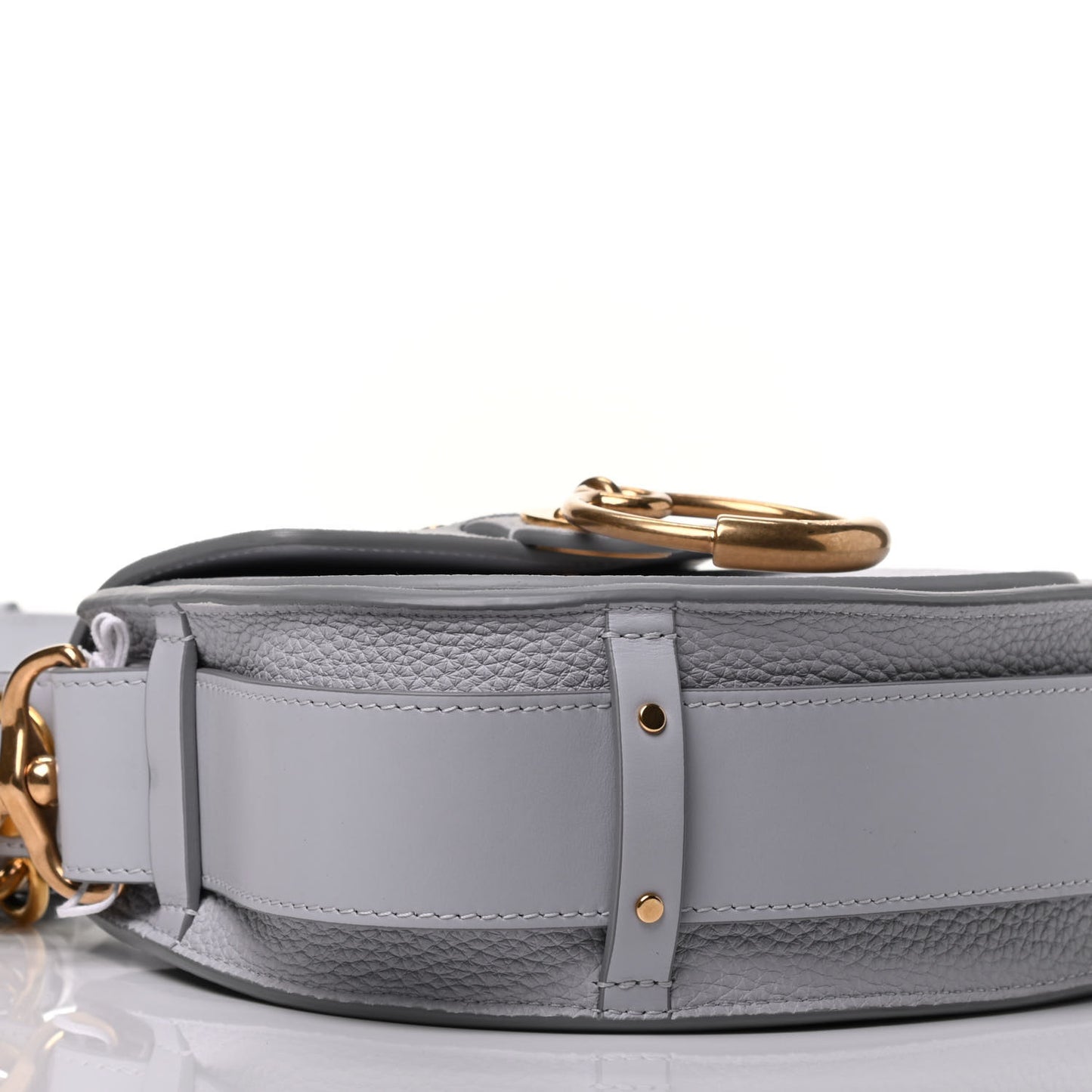 Calfskin Suede Small Braided Tess Bag Light Cloud
