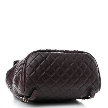 Chanel Lambskin Quilted Large Urban Spirit Backpack Dark Purple 3 of 9