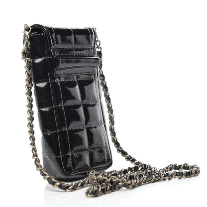 Chanel Patent Calfskin Chocolate Bar Reissue Phone Holder Black 3 of 11