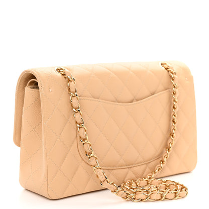 Chanel Caviar Quilted Medium Double Flap Beige 3 of 10